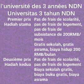 l'université des 3 années NDN Universitas 3 tahun NDN