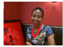 An African female student in China.一个非洲女留学生在中