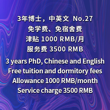 NO27 3-Year PhD in Chinese and English